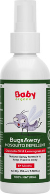 BabyOrgano Keep Your Baby Safe from Mosquitoes with Our DEET-Free Repellent Spray 6+Month(100 ml)