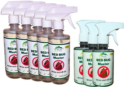 BhuLife Bedbug Spray Strong and Effective | Completely Safe for Kids| Best Khatmal Spray(8 x 1 Units)