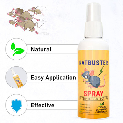 BEUTISKY Rat Buster Prevent Rats Attack Safe, Effective & Organic Spray(2 x 50 ml)