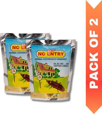 Exit No Entry Herbal Cockroach Vanisher Insect Repellent | Eco-Friendly | Odourless | Pet Safe(2 x 100 g)