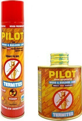 Pilot Wood & Building Preservative 320ml Spray + 250ml Refill + 3 Masking Tape(570 ml)