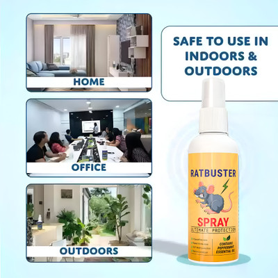 LootZoo Rat Buster Spray – Quick & Effective Rodent Repellent for Your Space(100 ml)