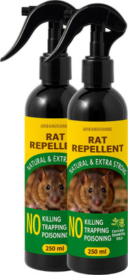 URBANUCANBE Rat Repellent Spray for Car, Eco Friendly Rat Repellent Spray for Home Pack of 2(2 x 250 ml)