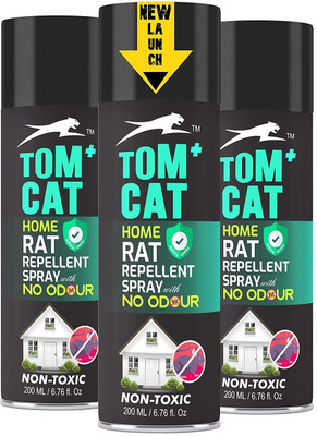 Shadow Securitronics Tom Cat No Entry Home Rat Repellent Spray | No Odor Mouse Repellent for Home(3 x 200 ml)