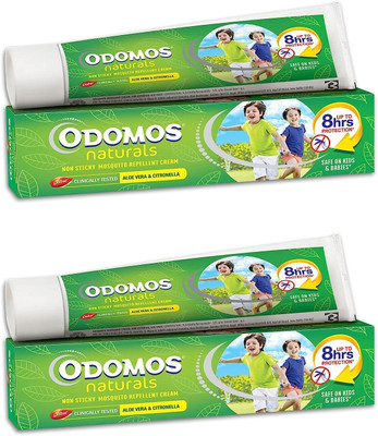 Dabur Odomos Naturals Non-Sticky Mosquito Repellent Cream - 100g (Pack of 2(2 x 100 g)