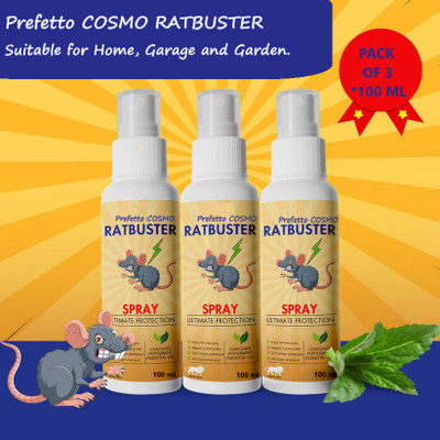 Prefetto COSMO Organic RAT REPELLENT SPRAY FOR RATS FOR EVERYDAY USE(3 x 100 ml)