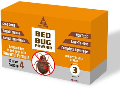 Amish Bed Bug Killer Powder Concentrate, Makes 4 Liters Spray(4 x 10 g)