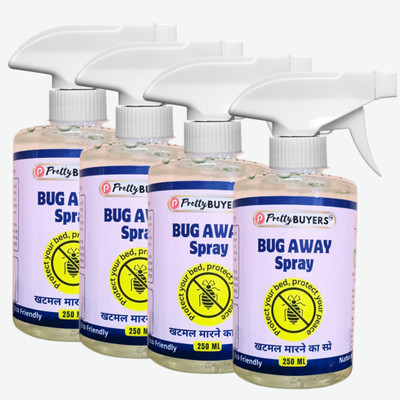 PrettyBUYERS Organic Bedbug Repellent Spray | Khatmal Marne Ki Dawai(4 x 250 ml)