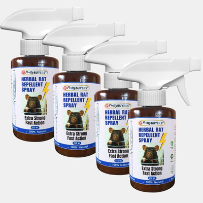 PrettyBUYERS Herbal Rat Repellent for Home | Organic Rat Repellent Spray(4 x 250 ml)