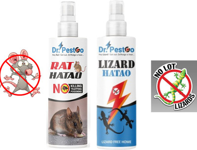 Dr.PestGo Rat Repellent Spray For Car | Lizard Repellent Spray For Home(2 x 100 ml)