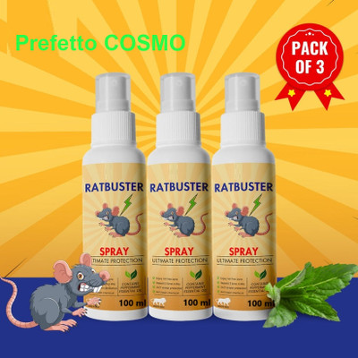 Prefetto COSMO Rat Buster Spray: The Quick Way to Prevent Rats(3 x 100 ml)
