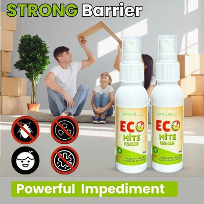 Bingeable Plant Based Alcohol Free Eco Mite Spray for Eliminating Mites(2 x 50 ml)