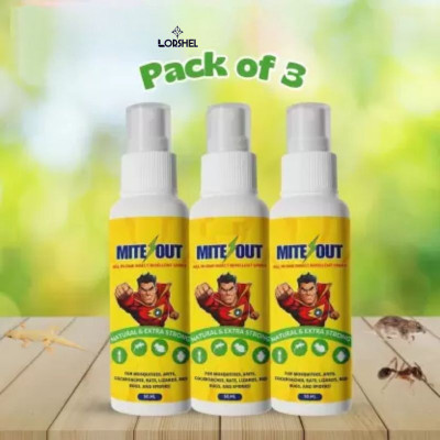 LORSHEL Mite Out Spray Instant Mite Relief for Homes latest(3 x 50 ml)