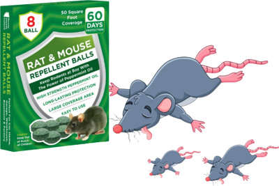 CHUGLI Rat & Mouse Repellent Balls For Car Home & Office Rat Killer -0B(8 Units)