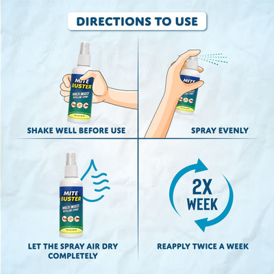 SCENTORA Mite Buster Spray Bed Bug and Dust Mite Spray Indoor Clean for Mattresses(2 x 100 ml)