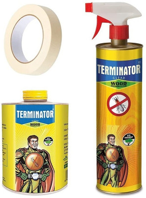 Terminator Termite Killer Wood Protector 250 ml Refill + 500 ml Spray + Masking Tape 2 Pcs(3 x 250 ml)