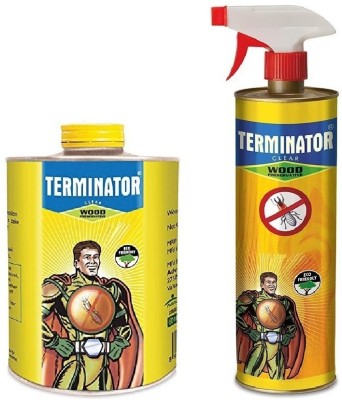 Terminator Termite Killer Wood Preservative 500 ml Spray + 500 ml Refill + 3 Masking Tapes(2 x 500 ml)