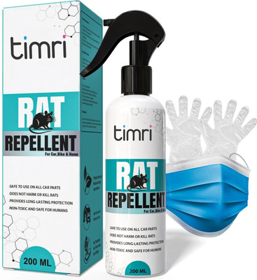 Timri Rat Repellent Spray for Cars, Bikes Home Office No Poisoning Natural Ingredients(200 ml)