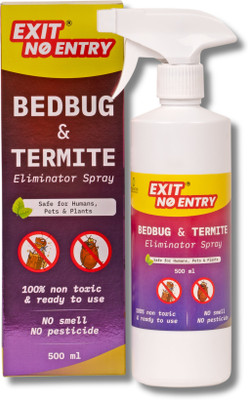 Exit No Entry Non-Toxic Bed Bug and Termite Spray | Insect Repellent | Eco-Friendly | Pet Safe(500 ml)
