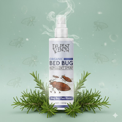 Dr.Pest Venom Herbal Bed Bug Spray, bed bug repellent, bedbug killer spray for Home & Office(100 ml)