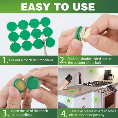 Flimora Cockroach & Roach Killer Gel for Recycling Areas(12 x 0.42 ml)