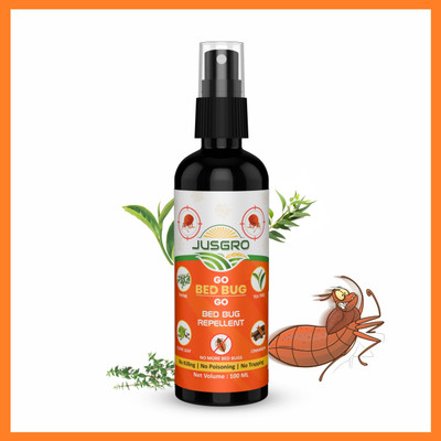 JusGro Bed Bug Killer Spray-Natural Bed Bug Repellent, Instant Action(100ML)(1 Units)