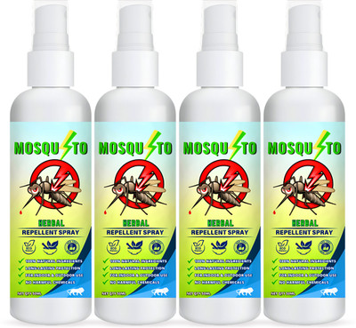 Mitex Herbal Mosquito Spray | Gentle for Daily Indoor Use(4 x 50 ml)