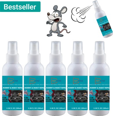Rep ZONE Rodent , Rat & Insects Repellent Spray for Cars / Bike / House(5 x 100 ml)