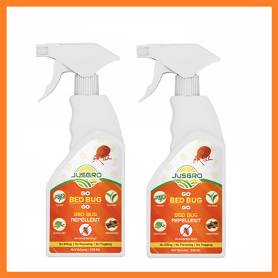 JusGro BedBug Killer Repellent Spray | Bedbug Medicine | Insect Repellent 250 Ml(2 x 1 Units)