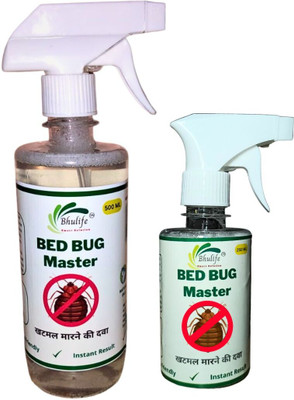 BhuLife Bedbug Spray Strong and Effective | Completely Safe for Kids and Pets | No Stain(2 x 1 Units)