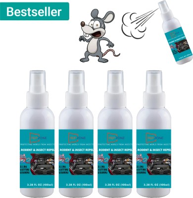 Rep ZONE Rodent , Rat & Insects Repellent Spray for Cars / Bike / House(4 x 100 ml)