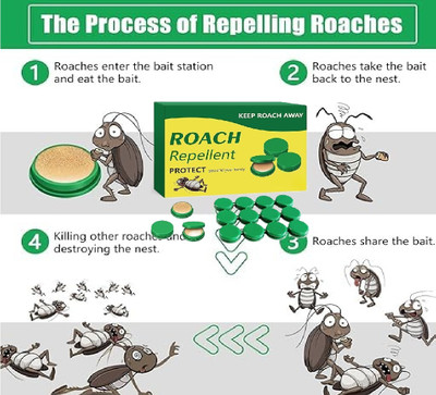 GABANA Cockroach Killer Gel-Roach Repellent Gel for Crawl Space Pest Control(12 Units)