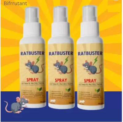 BIFRRUTANT Non Toxic Rat Buster Spray for Pet Owners(3 x 16.67 ml)