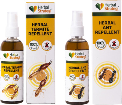 HERBAL STRATEGI Termite Spray, Ant Repellent Spray, Not a Ant killer or Termite killer(2 x 100 ml)