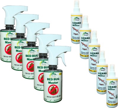 BhuLife Bedbug Spray Strong 250ML and Safe Lizard Spray Natural Oil Based 100ML(10 x 175 ml)