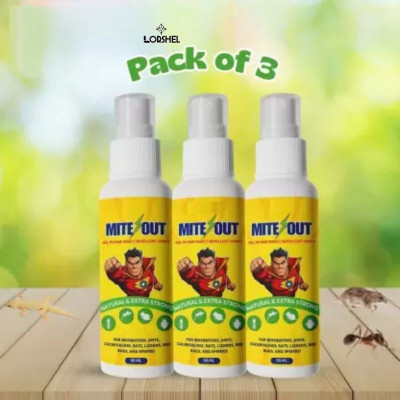 LORSHEL Plant Based Mite Out Spray Organic Pest Control Solution latest(3 x 50 ml)