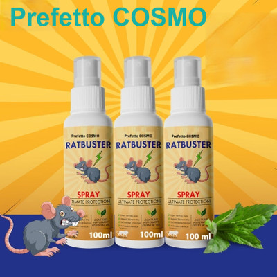 Prefetto COSMO Ratbuster MaxRepel Plus – Eco-Friendly Rodent Control(3 x 100 ml)