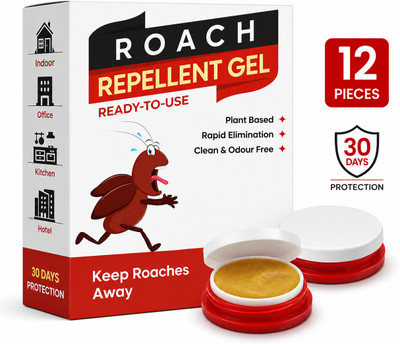 GREEN PEST Strong Cockroach Gel Bait Kills Roaches Fast in Kitchens & Cabinets(12 Units)