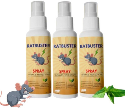 LootZoo Rat Buster Spray - Fast and Safe Rodent Control for Any Space(3 x 100 ml)