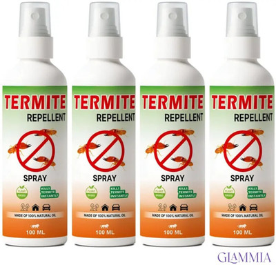 GLAMMIA Termite Killer Spray | Eco Natural Safe Guard For Cupboards(4 x 100 ml)