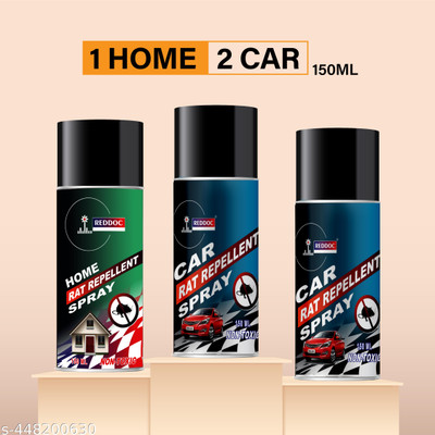 reddoc Rat Repellent Spray for Car/ home Highly Effective Spray Nozzle Pack of 2 300 ml(3 x 150 ml)