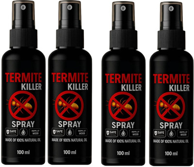 SCENTORA Anti-Termite Spray for Wood Furniture & Walls – Plant-Based Formula(4 x 100 ml)