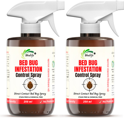 BhuLife Organic Bed Bug Infestation Control Spray | Khatmal Spray(2 x 250 ml)