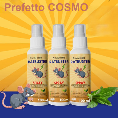 Prefetto COSMO Ratbuster FastRepel Spray – Natural Rodent Solution(3 x 100 ml)