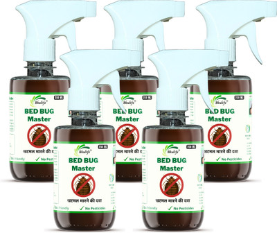 BhuLife Natural Khatmal Marne Ki Spray | Bedbug Eliminator Organic Spray(5 x 250 ml)
