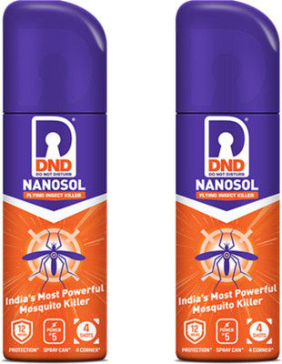 DND Nanosol Flying Insect Killer | Mosquito Repellent Aerosol Spray | Instant Kill Action | 12 hrs Protection(2 x 60 ml)