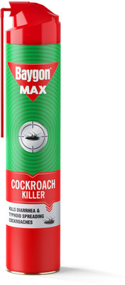Baygon Max Cockroach Killer Spray, Kills Diarrhea & Typhoid Cockroaches, 360d MaxiWand(625 ml)