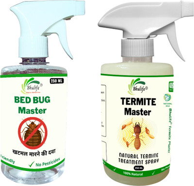 BhuLife Organic Bed bug & Termite Repellent Spray Combo | Advance Formula(2 x 250 ml)