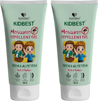 HealthBest Kidbest Mosquito Repellent Gel for 3-13 Years Kids | Each 100ml (Pack of 2)(2 x 100 ml)