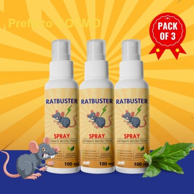 Prefetto COSMO Rat Buster Spray for Quick Rat Prevention(3 x 100 ml)